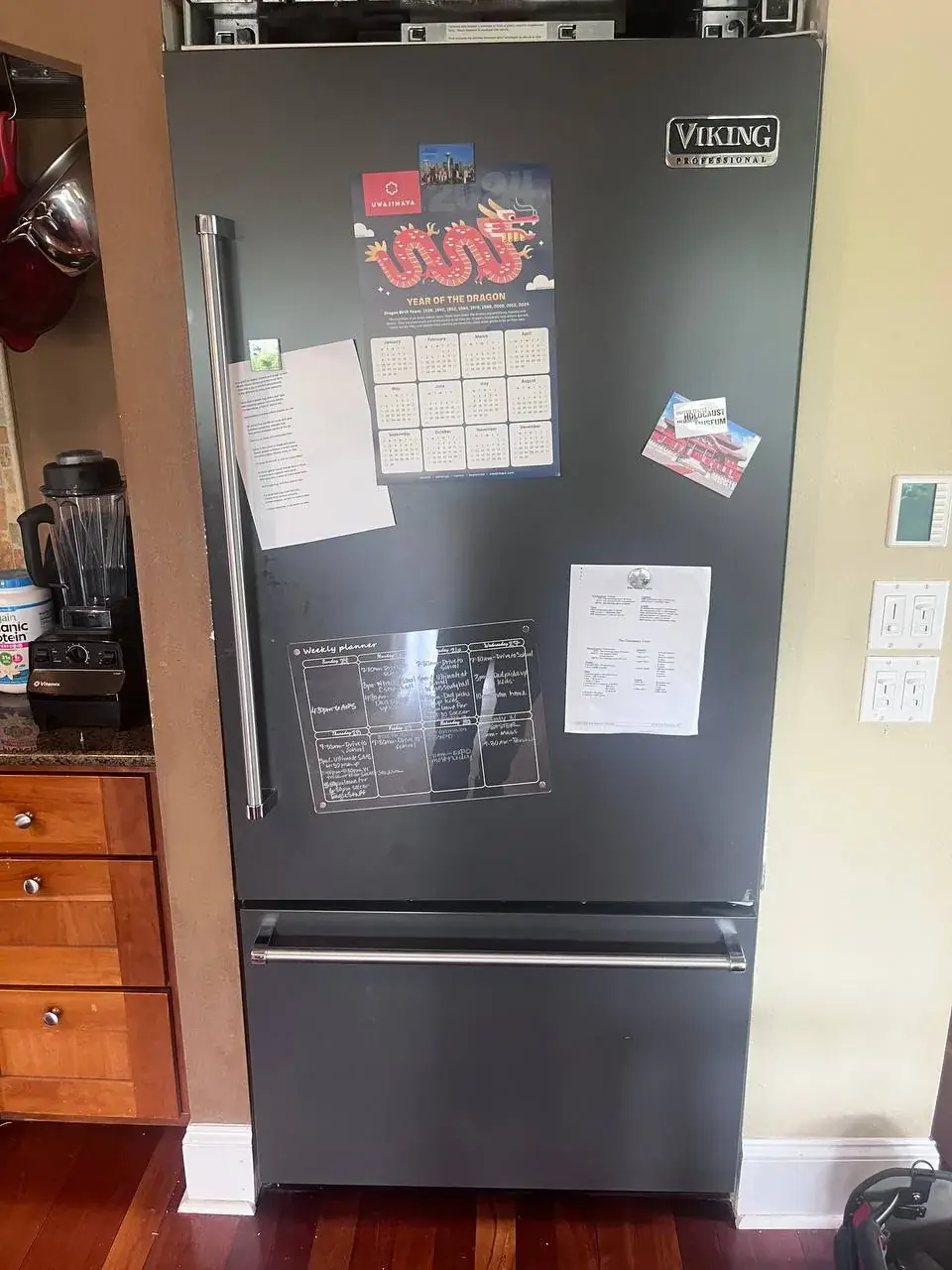Viking Professional column refrigerator in a client's kitchen